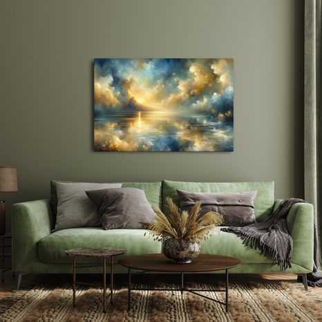 OBRAZ SLUNEČNÍ PAPRSKY NA VODĚ - OBRAZY VÝCHOD A ZÁPAD SLUNCE - OBRAZY