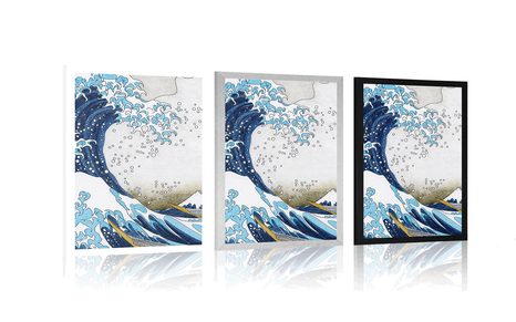 PLAKÁT REPRODUKCE VELKÁ VLNA Z KANAGAWA - KACUŠIKA HOKUSAI - PŘÍRODA - PLAKÁTY