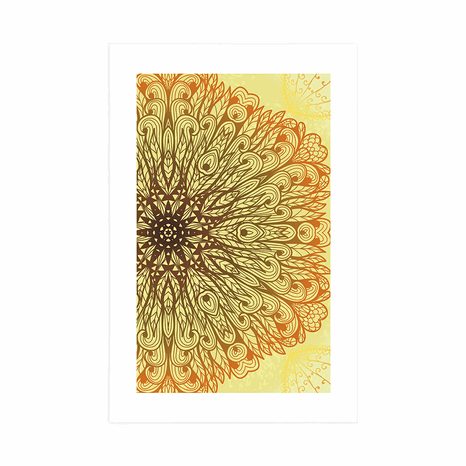 POSTER WITH MOUNT UNIQUE ETHNIC ORNAMENT - FENG SHUI - POSTERS