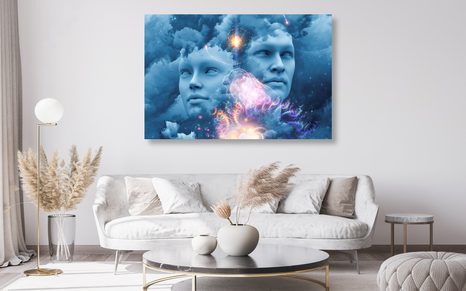 STAMPA SU TELA – MENTE VIRTUALE - QUADRI ASTRATTO - STAMPE E QUADRI