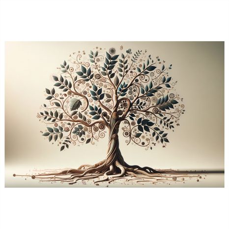 OBRAZ STROM ŽIVOTA S JEMNÝMI DETAILY - OBRAZY STROMY ŽIVOTA - OBRAZY