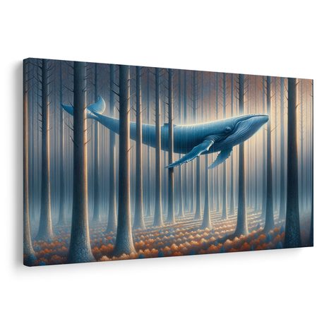 WANDBILD TRAUMSCHWERTWAL ZWISCHEN BAUMSTÄMMEN - WANDBILDER UNTERWASSERWELT - BILDER