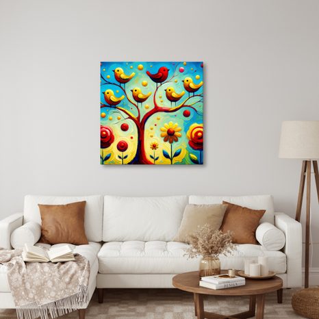 WANDBILD BLUMEN UND LEBENSBAUM - BILDER BÄUME DES LEBENS - BILDER