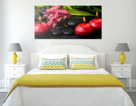 КАРТИНА НА ПЛАТНО – УСПОКОЯВАЩ ЗЕН НАТЮРМОРТ - ФЪН ШУЙ КАРТИНИ - КАРТИНИ