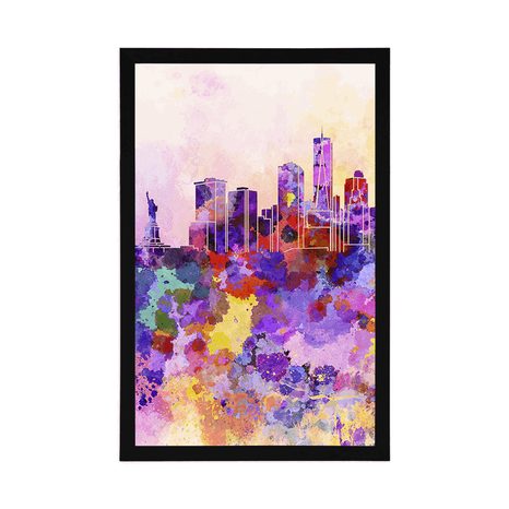 PLAKÁT NEW YORK V AKVARELOVÉM PROVEDENÍ - MĚSTA - PLAKÁTY