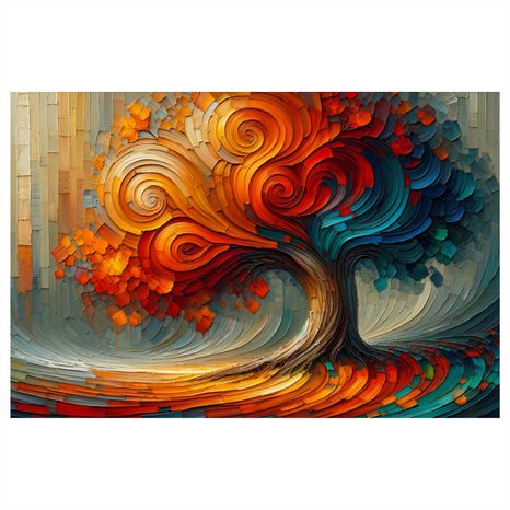 OBRAZ BAREVNÝ VÍR STROMU ŽIVOTA - OBRAZY STROMY ŽIVOTA - OBRAZY