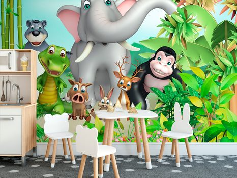 TAPETA ROZTOMILÉ ZVIERATKÁ - DETSKÉ TAPETY - TAPETY