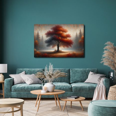 OBRAZ PODZIMNÍ STROM ŽIVOTA V MLZE - OBRAZY STROMY ŽIVOTA - OBRAZY