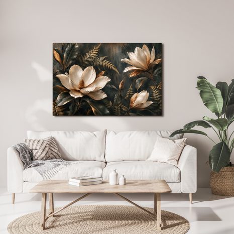 CANVASTAVLA ELEGANT MAGNOLIA I GYLLENE TONER - MAGNOLIATAVLOR - TAVLOR