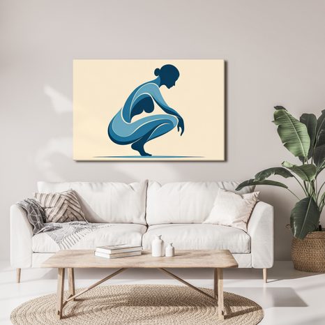 WANDBILD ELEGANZ IN BLAU - WANDBILDER FRAUEN - BILDER