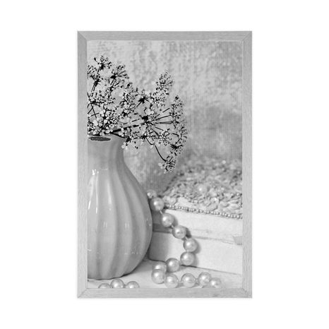 PLAKÁT LUXUSNÍ ZÁTIŠÍ V ČERNOBÍLÉM PROVEDENÍ - ČERNOBÍLÉ - PLAKÁTY