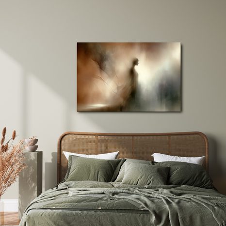 OBRAZ TAJEMNÁ SILUETA V MLZE - OBRAZY ŽENY - OBRAZY
