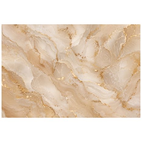 ZELFKLEVEND FOTOBEHANG BEIGE MARMER MET GOUDEN ADERS - MARMER FOTOBEHANG - FOTOBEHANG
