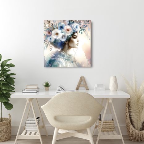 WANDBILD ZARTE AQUARELLPORTRÄTS - WANDBILDER FRAUEN - BILDER