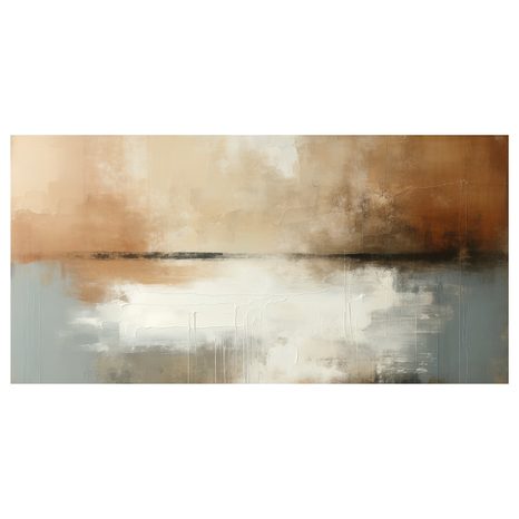 WANDBILD NEBLIGER HORIZONT ÜBER WASSER - WANDBILDER ABSTRAKTE FORMEN - BILDER