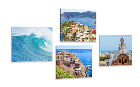 CANVAS PRINT SET SMELL OF THE SEASCAPE - SET OF PICTURES - PICTURES