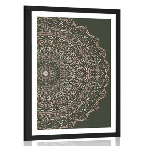 POSTER WITH MOUNT MANDALA IN VINTAGE STYLE - FENG SHUI - POSTERS