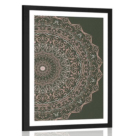 POSTER WITH MOUNT MANDALA IN VINTAGE STYLE - FENG SHUI - POSTERS