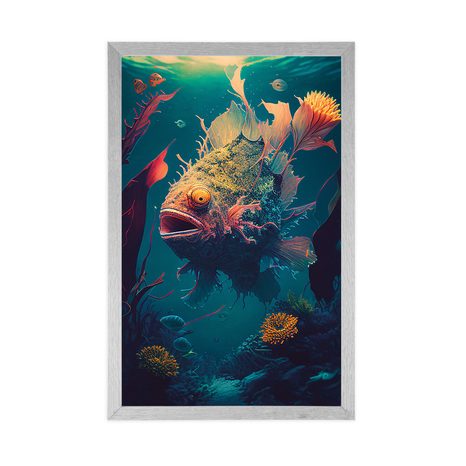 PLAKÁT SURREALISTICKÝ MOŘSKÝ ĎAS - PODMOŘSKÝ SVĚT - PLAKÁTY