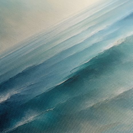 WANDBILD BLAUES MEER BEI SONNENAUFGANG - BILDER MEER UND STRAND - BILDER