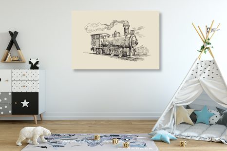 KÉP RETRÓ VONAT - VINTAGE ÉS RETRÓ KÉPEK - KÉPEK