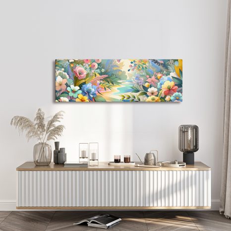OBRAZ PESTROBAREVNÉ KVĚTINY - OBRAZY KVĚTŮ - OBRAZY