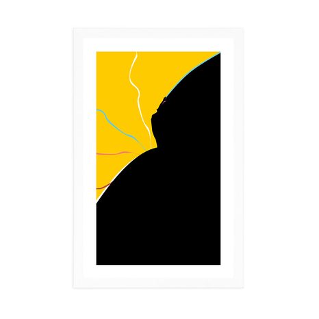 POSTER MIT PASSEPARTOUT ABSTRAKTION DES WEIBLICHEN KÖRPERS - MOTIVE AUS UNSERER WERKSTATT - POSTER