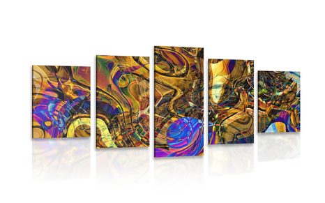 5-PIECE CANVAS PRINT FULL OF ABSTRACT ART