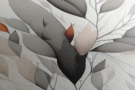 CANVAS PRINT MINIMALISTIC SPRIG OF LEAVES - PICTURES - 🔥 TOTAL SALE 🔥
