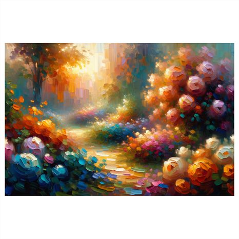 WANDBILD WEG ZWISCHEN BLUMEN - WANDBILDER FELDER UND WIESEN - BILDER