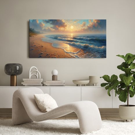 SLIKA ZLATA SVETLOBA NA PLAŽI - SLIKE VZHOD IN ZAHOD SONCA - SLIKE