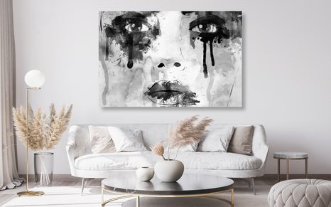 KÉP DIVATOS HÖLGY FEKETE FEHÉRBEN - FEKETE-FEHÉR KÉPEK - KÉPEK