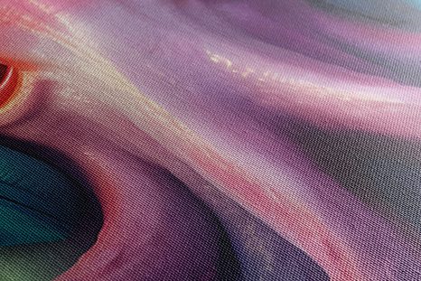 QUADRO SU TELA – POLPO CON CUFFIE - QUADRI DI ANIMALI DA FESTA CON LE CUFFIE - STAMPE E QUADRI