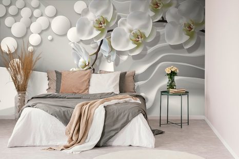 TAPETA ORCHIDEA NA ABSTRAKTNOM POZADÍ - TAPETY KVETY - TAPETY