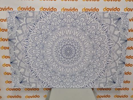 SLIKA MANDALA Z DETAJLI V MODRI BARVI - SLIKE FENG SHUI - SLIKE