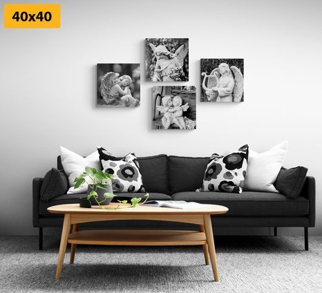 SET OBRAZŮ NEBESKÝ KLID V ČERNOBÍLÉM PROVEDENÍ - SESTAVY OBRAZŮ - OBRAZY