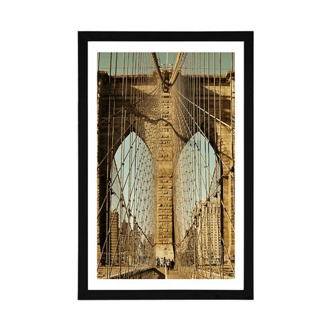 PLAKAT Z PASSE-PARTOUT MOST MANHATTAN W NEW YORK - MIASTA - PLAKATY