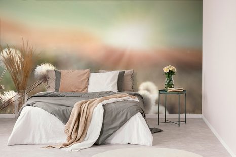 SAMOLEPÍCÍ FOTOTAPETA PANORAMA KVETOUCÍ LOUKY - SAMOLEPÍCÍ TAPETY - TAPETY