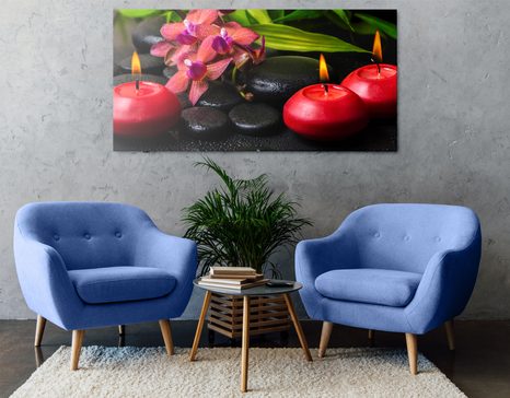 КАРТИНА НА ПЛАТНО – УСПОКОЯВАЩ ЗЕН НАТЮРМОРТ - ФЪН ШУЙ КАРТИНИ - КАРТИНИ