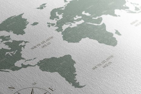 OBRAZ DECENTNÍ MAPA V ZELENÉM PROVEDENÍ - OBRAZY MAPY - OBRAZY