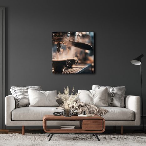 OBRAZ ESPRESSO V KAVÁRNĚ - OBRAZY JÍDLA A NÁPOJE - OBRAZY