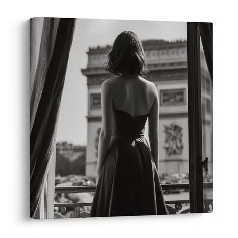 OBRAZ POHLED NA MĚSTO Z OKNA - OBRAZY ŽENY - OBRAZY