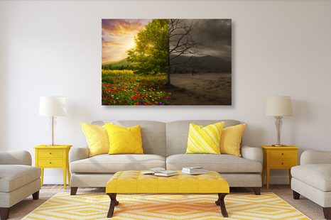 SLIKA DVE PODOBI DREVESA - SLIKE NARAVE IN POKRAJINE - SLIKE