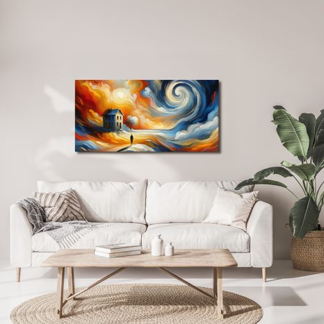 OBRAZ CESTA POD VÍREM OBLOHY - ABSTRAKTNÍ OBRAZY - OBRAZY