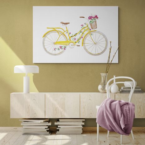WANDBILD ILLUSTRATION EINES RETRO-FAHRRADS - VINTAGE- UND RETRO-BILDER - BILDER