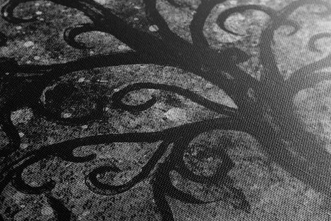 OBRAZ ČERNOBÍLÝ STROM ŽIVOTA - OBRAZY STROMY ŽIVOTA - OBRAZY