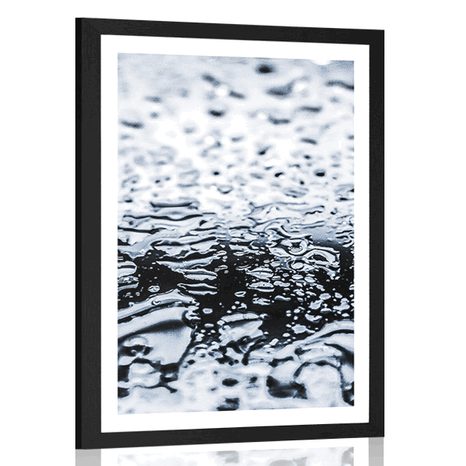 POSTER WITH MOUNT WATER TEXTURE - NATURE - POSTERS