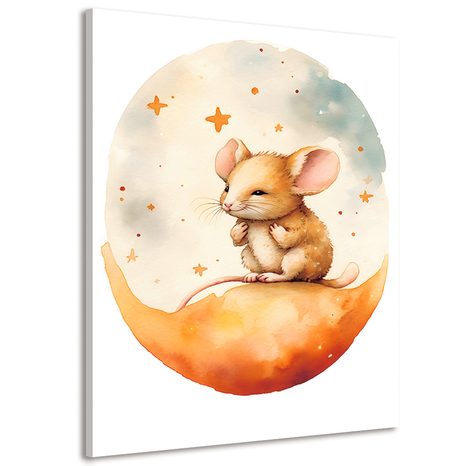 CANVAS PRINT DREAMY MOUSE - DREAMY LITTLE ANIMALS - PICTURES