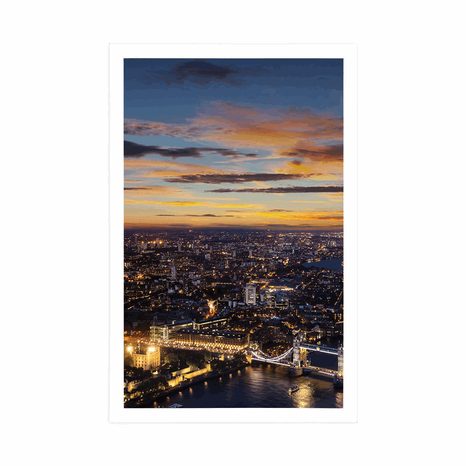 POSTER AERIAL VIEW OF TOWER BRIDGE - CITIES - POSTERS