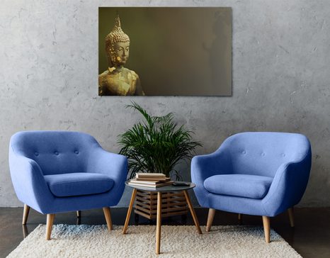 STAMPA SU TELA – BUDDHA E IL SUO RIFLESSO - QUADRI FENG SHUI - STAMPE E QUADRI
